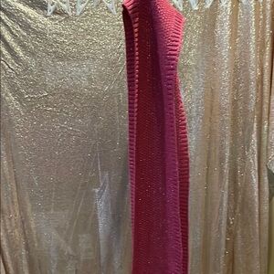 Elegant Pink Knit Infinity Scarf